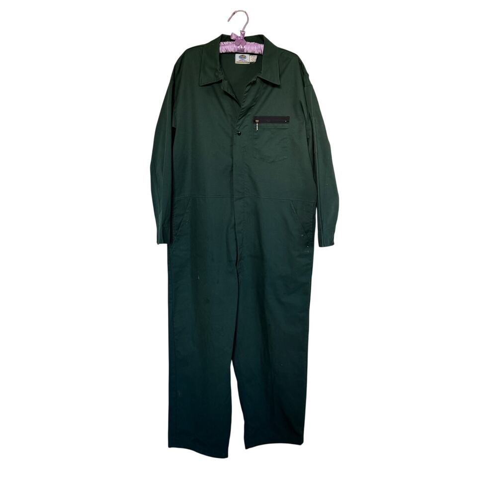 Vintage Riverside USA Green Mechanic Coveralls 2XL Regular Workwear